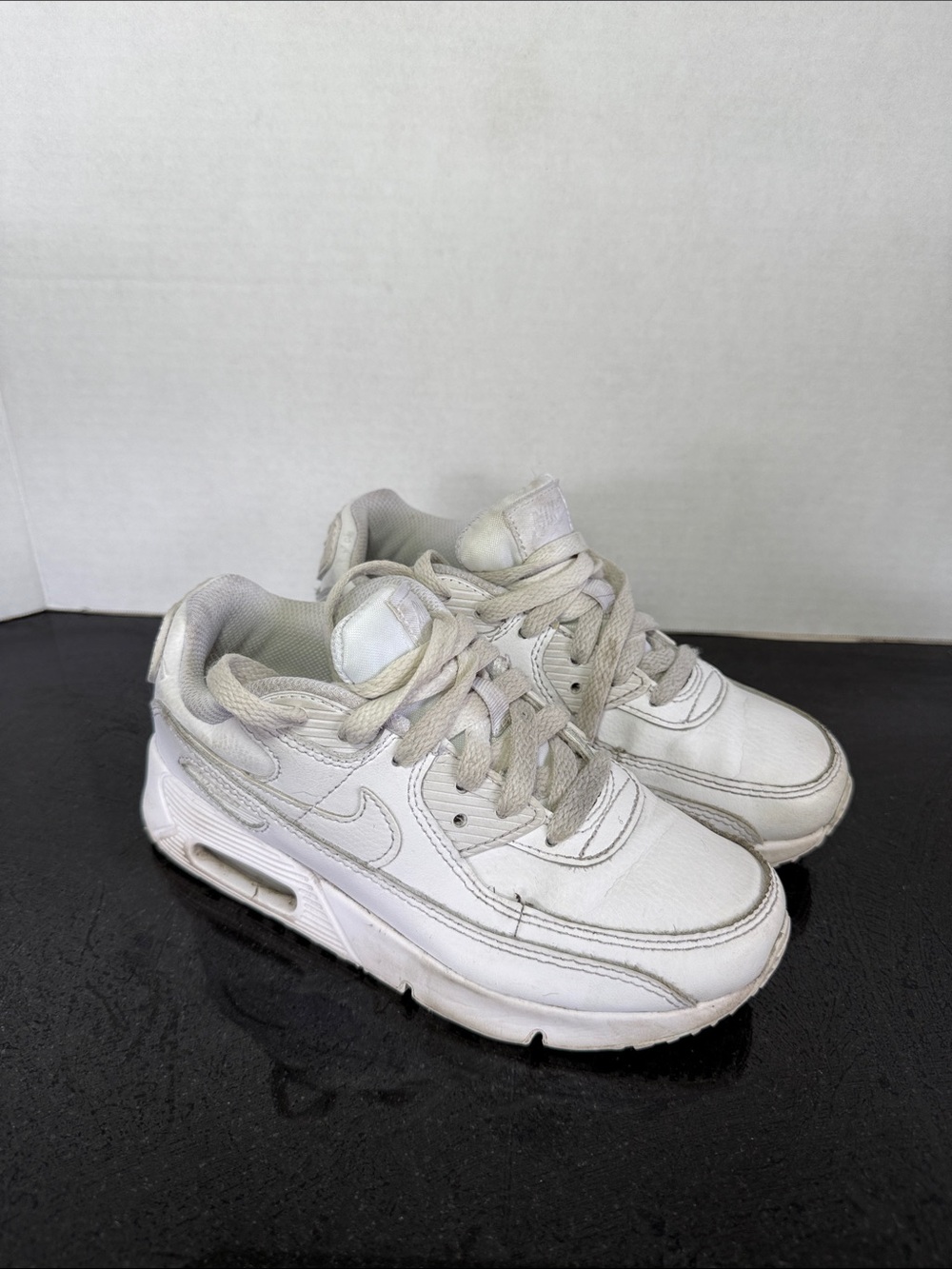 Nike Air Max 90 LTR Kids Shoes Size 1.5Y White CD6867-100